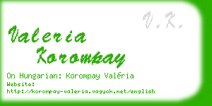 valeria korompay business card